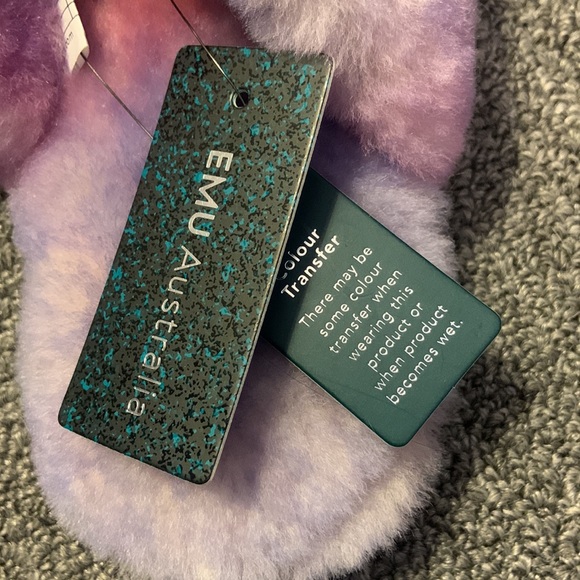 NWT EMU Australia Mayberry Tri 1 Coral Fuzzy Slippers - Picture 5 of 6